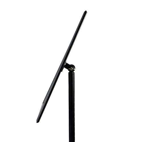 T-SIGN Adjustable Heavy Duty Pedestal Sign Holder Floor Stand, Sign Stand Poster Stand, 8.5 x 11 inch, Vertical & Horizontal View, Outdoor Indoor Standing Display Sign Holders Aluminum Black