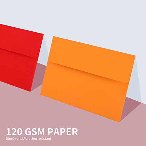 Multicolor 50 Pack A7 Invitation Envelopes 5.25 x 7.25 for Weddings & Parties