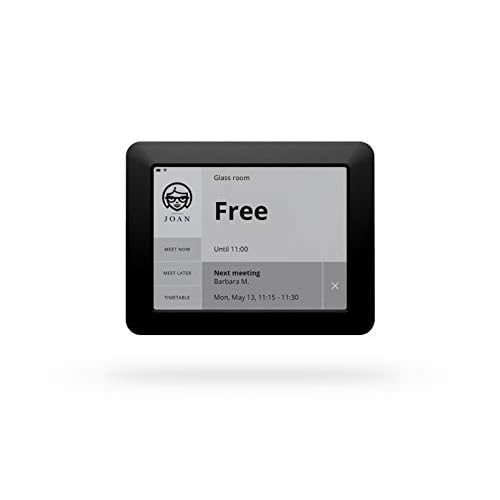 Joan 6 Black: Wireless E Ink Touch 6-Inch Display Meeting Scheduler - Smart Office Organizer, Calendar Sync