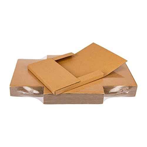 LP Mailers 12.8"L x 12.8"W x 1"H Vinyl Record Shipping Boxes with Fragile Stickers, Kraft Corrugated Album Mailing Box for Packing, Moving, Storage, 15 Pack