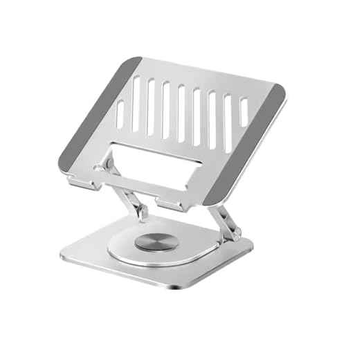 Adjustable Laptop Stand for Desk ? Portable Metal Laptop Riser with Ventilation, Foldable Notebook Holder for Home Office, Compatible with 10¡±-17¡± Laptops ? Silver