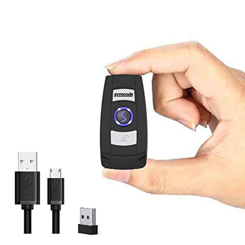 Symcode Silver Bluetooth Barcode Scanner 2.4G Wireless & Wired Handheld