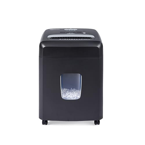 Amazon Basics 12 Sheet High Security Micro Cut Paper Shredder with CD/Card Slot & 6-Gallon Bin