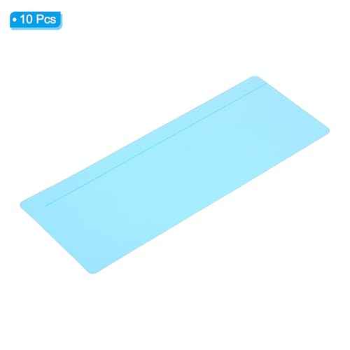 PATIKIL Guided Reading Strips, 10pcs Tracking Highlight Colored Overlay Bookmark Reduce Visual Stress Teaching Supplies with Line for Classroom, Sky Blue