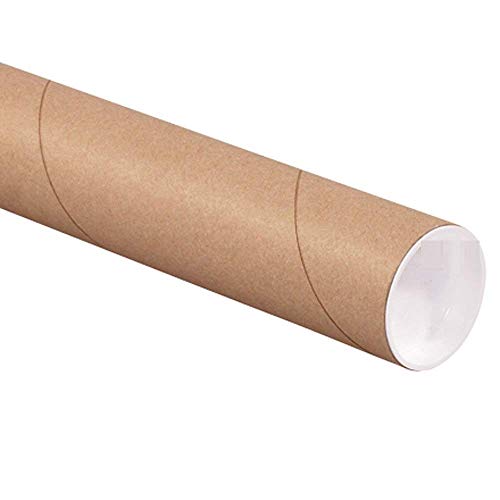 ProLine 6.25 x 49 Inch Heavy-Duty Mailing Shipping Tubes with Caps (2 Pack)