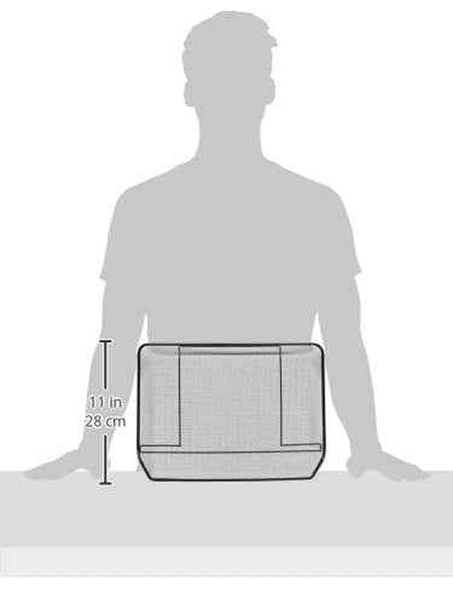 Lorell Letter Tray, Side Load, 14-1/4 x 10-3/4 x 3 Inches, Steel Mesh/Black