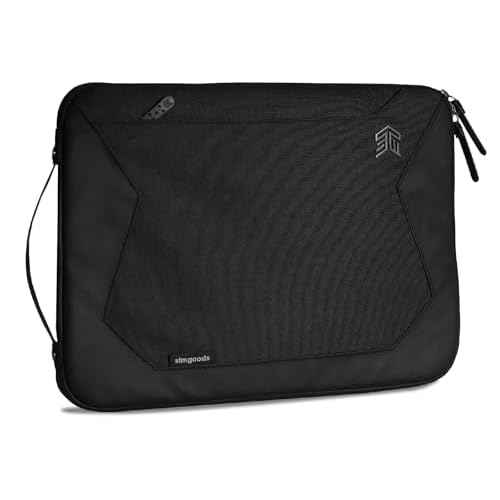 STM Myth Fleece-Lined Laptop Sleeve with Removable Strap for 15" Laptop - Black (stm-114-184P-05)