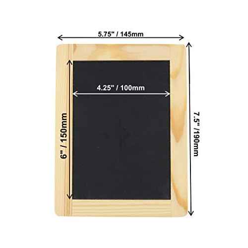 Creative Hobbies¢ç Synthetic Chalkboard with Unfinished Wood Frame, 4 x 6 Inch -Pack of 6 Chalkboards
