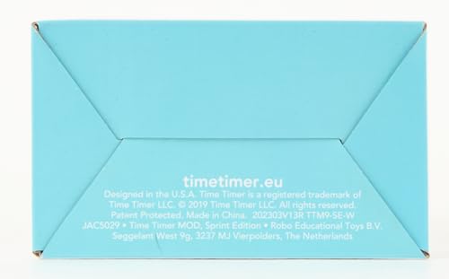 Time Timer MOD Sprint Edition — 60 Minute Visual Timer — For Kids Classroom Learning, Homeschool Tool, Teachers Desk Clock and Office Meetings (Sky Blue)