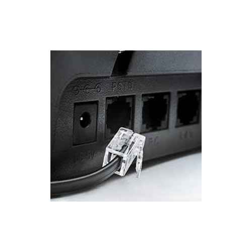 iMBAPrice 50 Feet Long Telephone Extension Cord Phone Cable Line Wire - Black