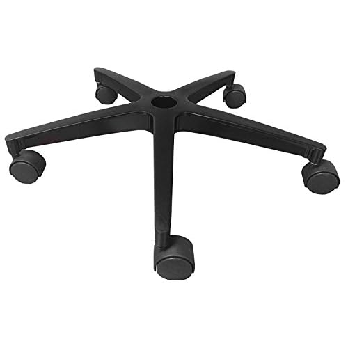 24" Black Aluminum Replacement Chair/Stool Base w/Casters - S4266-1w/C