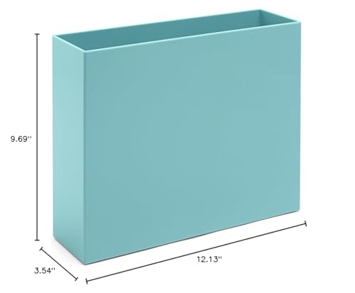 Poppin Hanging File Organizer - File Folder Organizer for Hanging Files, Open Top Design for Easy Access, Lacquer-like Finish, Stylish Design, Ideal File Organizer for Desk (Aqua)