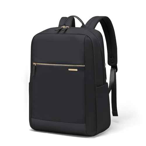 Laptop Backpack for Women - Business Travel Anti Theft Laptop Bag Backpack Water Resistant College Computer Backpacks for Men Women Fits 15.6 Inch Notebook (Black)