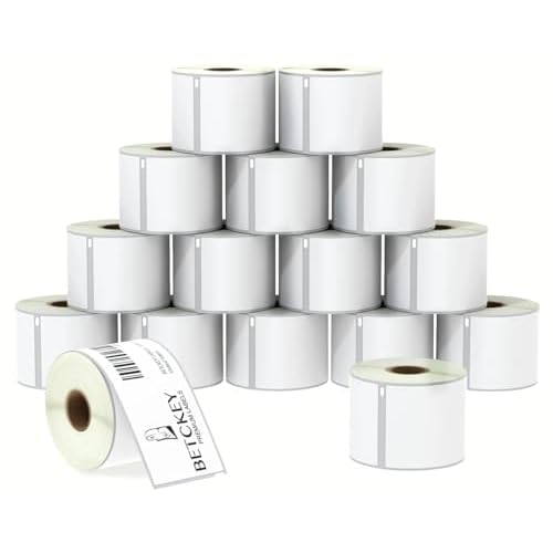 BETCKEY - Compatible DYMO 99019 (2-5/16" x 7-1/2") Large Lever Arch File Labels, Compatible with DYMO Labelwriter 450, 4XL, NOT Fit 550 & 5XL [16 Rolls/2400 Labels]
