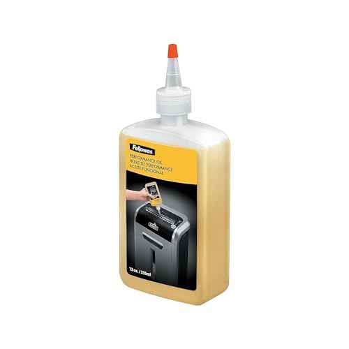 Fellowes Powershred Performance Shredder Oil, 12 oz. Extended Nozzle Bottle (35250) (Pack of 1)
