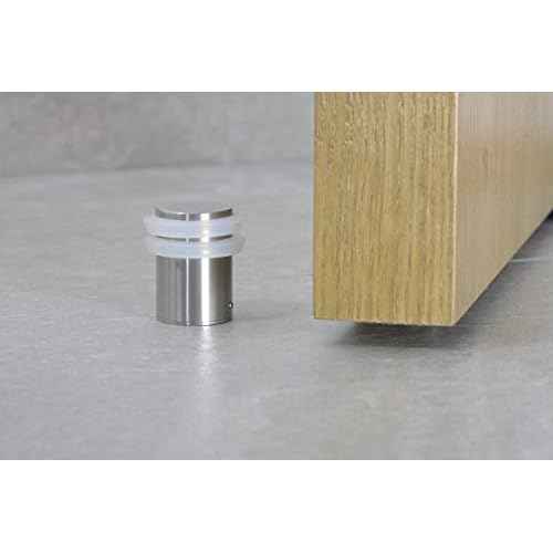 EVI Door Stopper | Stainless Steel Brass Floor Door Stop - Screw Fastening - Heavy Doors - 1.37 x 2.04 Inch Door Stop