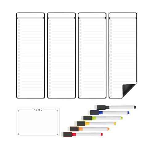 Mr. Pen- 4" x 12" Magnetic Dry Erase to Do List, 11 pcs, 4X Dry Erase to Do List White Board, 6X Colorful Whiteboard Markers and 6" x 4" Magnetic Whiteboard Note