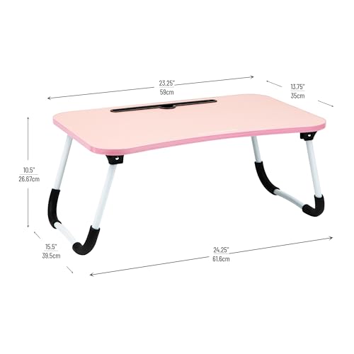 Pink Mind Reader MDF Lap Desk with Folding Legs & Device Slot