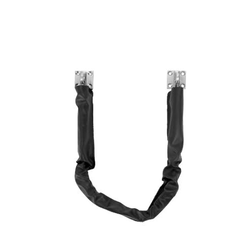 Don-Jo HDCC-2012 Steel Heavy Duty Crash Chain with Gray Vinyl Cover, Satin Chrome Plated, 20-1/2" Length