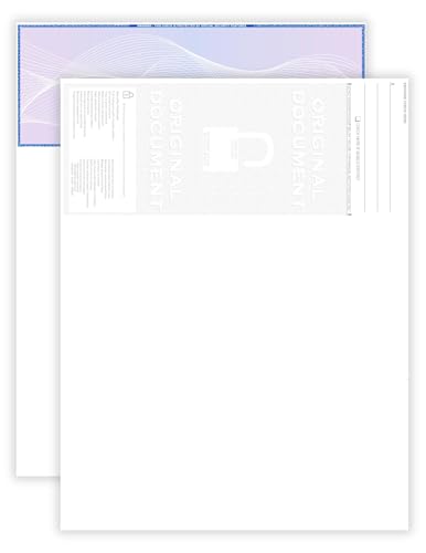 EZ Checks High Security Check Paper 250 Sheets with Hologram & 20 Features - Check at Top, QuickBooks Compatible (Blue/Maroon)