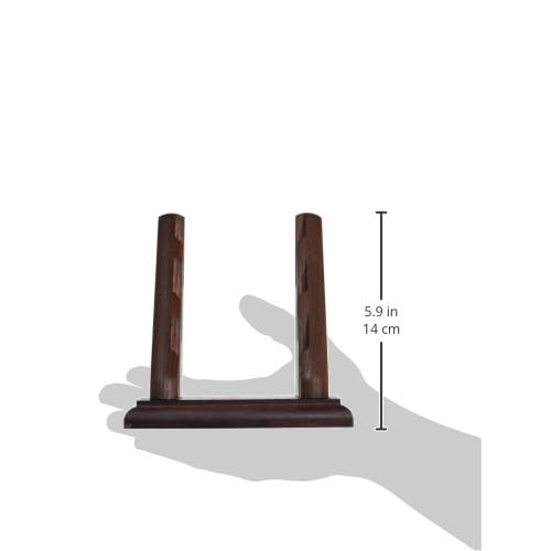 Wooden Mallet 3-Pocket Countertop Business Card Holder, Mahogany