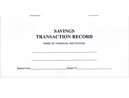 Magnolia Registers Savings Transaction Record Book (10 Registers) 3x6", 12 Pages, 64 Entries