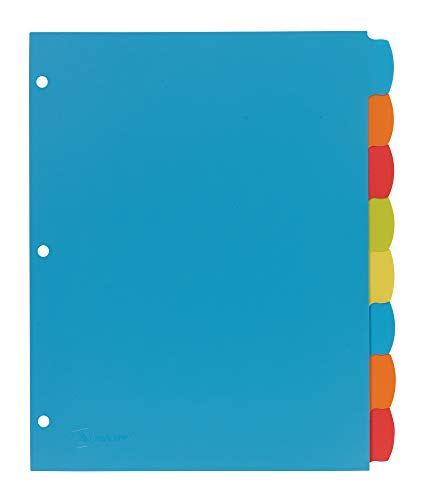 Avery Write & Erase Plastic Dividers Set of 8 - Multicolor, 8-Tab, Reusable