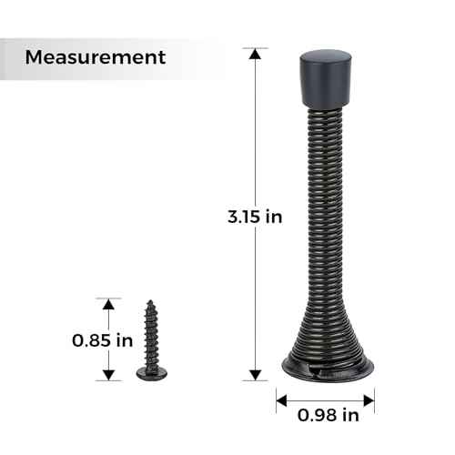 Ravinte Door Stoppers, 48 Pack Black Spring Door Stops with Rubber Bumper, Door Stoppers for Bottom of Door