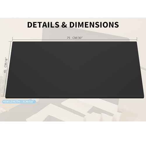 AKOZLIN Office Desk Pad Table Pad Blotter Protector TPU Surface Waterproof Mouse Pad Desk Writing Mat with Full Lip No Smell 29.5"x 17.7"