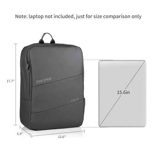 CZUR Business Travel Backpack for Men, Black Water Resistant Laptop Backpack, High Capacity Work Backpack Fits 17.3 Inch Laptop