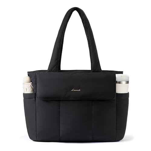 LOVEVOOK Laptop Bag for Women Puffer Work Tote Bags Lightweight Large Computer Bag Purse for Teacher Nurse Travel Daily