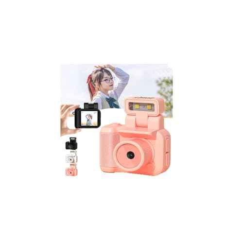 Retro Mini Camera, Mini Retro Digital Camera, Vintage Video Effects, Portable Easy to Operate (Pink)