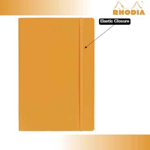 Rhodia Webplanner 2026 Calendar Year - 6 1/4" x 9 3/8" - Orange Cover - Weekly Planner Organizer