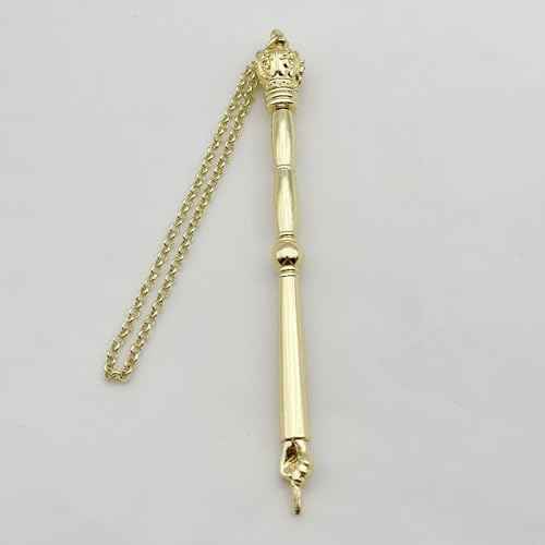 Teaching Instruction Tools - 17cm Golden Crown Head,Torah Pointer (Yad), Reading Stick, a Tool Used in Jewish Rituals for Reading The Torah (The Jewish Law Book).