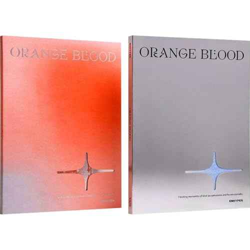 EN HYPEN : ORANGE BLOOD (Set: KSANA Version+KALPA Version) 4th Mini Album Photocard A+Photocard B+Sticker+Postcard+Photo Paper+Poster with Lyrics+Photobook