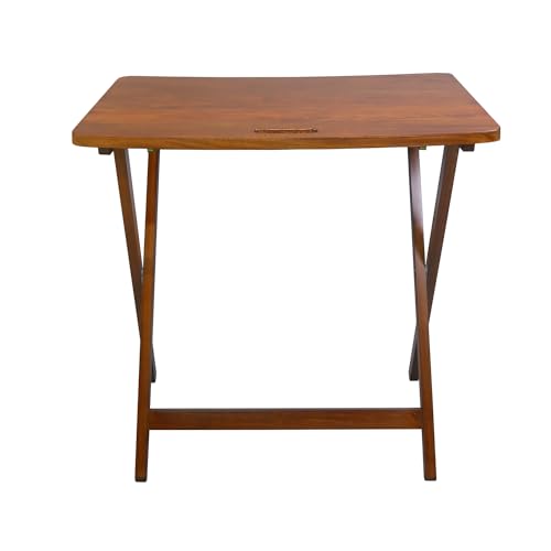 American Trails Arizona Folding Table - Solid American Hardwood Sweet Oak, 28x17x26in