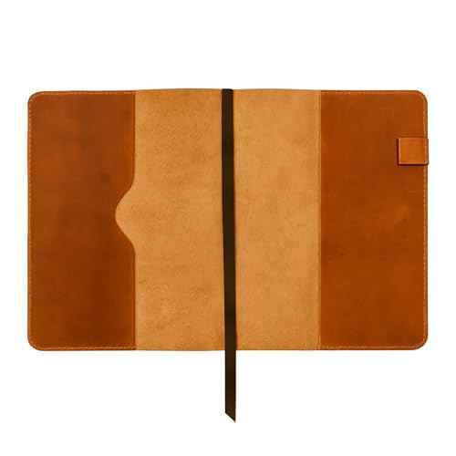 XL Leather Journal Cover for Sketchbook (7.5 x 9.75 in) ? Handmade Refillable Notebook Sleeve, Compatible with B5, Cahier & Moleskine XL ? Tan