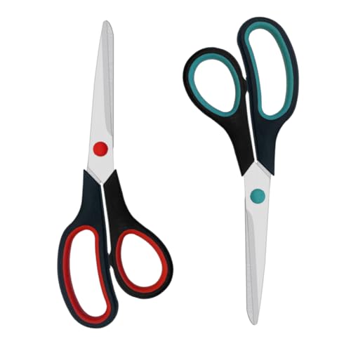 Aksiko 7.5 Inch Multipurpose Scissors Pack of 2 for Office, School, Crafts & Home