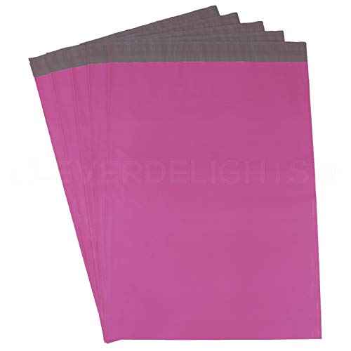 CleverDelights 14.5" x 19" Magenta Poly Mailers - 500 Pack - Strong Self-Sealing Postal Shipping Envelopes - Large 14.5x19 Inch