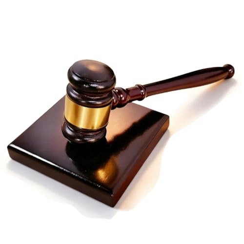 Gavel and Sound Block Set for Lawyers, Judges, and Chairmen of The Board - Perfect Desk Accessory for Local Club Presidents
