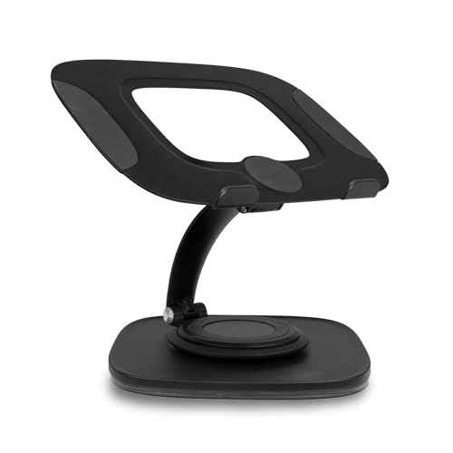 Aluratek Laptop Stand with 360¡Æ Rotating Base, Ergonomic Adjustable Stand, Compatible with Most MacBook and Win Laptops - AULS03F