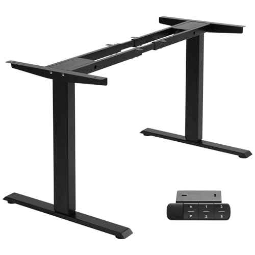 TOPSKY Dual Motor Electric Adjustable Standing for up to 70.8¡±x31.5¡± Table Tops, 225 lbs Weight Capacity, Computer Desk for Home and Office (Black Frame only)