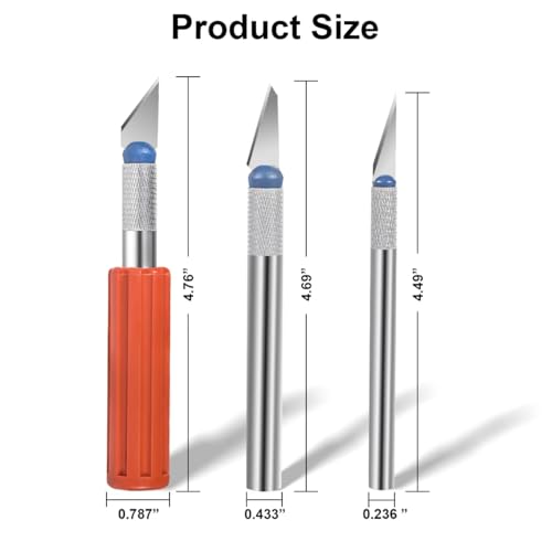 13-Piece Exacto Knife Set with Assorted Blades - Precision Craft Kit, 4.4/4.6/5 Inch Handles