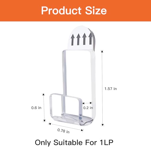 Kalami 18 Pcs Vinyl Record Wall Mount Display Hanger Set with Adhesive (Single LP / 18)