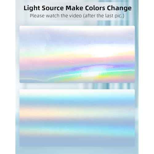 Memoking Thermal Labels, 4" * 2" Holographic Silver Self-Adhesive Sticker Label, Square Direct Thermal Label for Thanks Card, Logo, Name, Price, Address, QR Code, 500 Labels