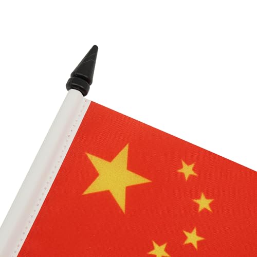 AZ FLAG China Table Flag 4x6 in 15x10 cm Polyester with Plastic Base - Interior Decoration