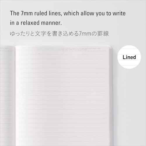 Nitoms SS1012 STALOGY Notebook, A5, Horizontal Ruled, 365 Days Notebook, Black
