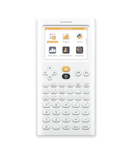 NumWorks Small Graphing Calculator - High-Resolution Color Screen, Multi-Language, Rechargeable Battery