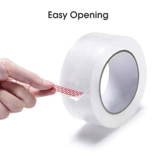 Pacific Mailer Clear Packing Tape, Heavy Duty Packaging Carton Tape for Shipping Packaing Moving Sealing, 2 Inch Wide, 2.7mil Thickness, 65 Yards Per Roll [Pack of 18]