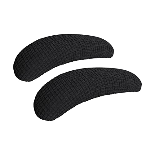 FORCHEER Black Chair Armrest Covers 2 Pack – Water-Resistant Stretch Jacquard, Fits 8-13in Armrests, Easy-Care